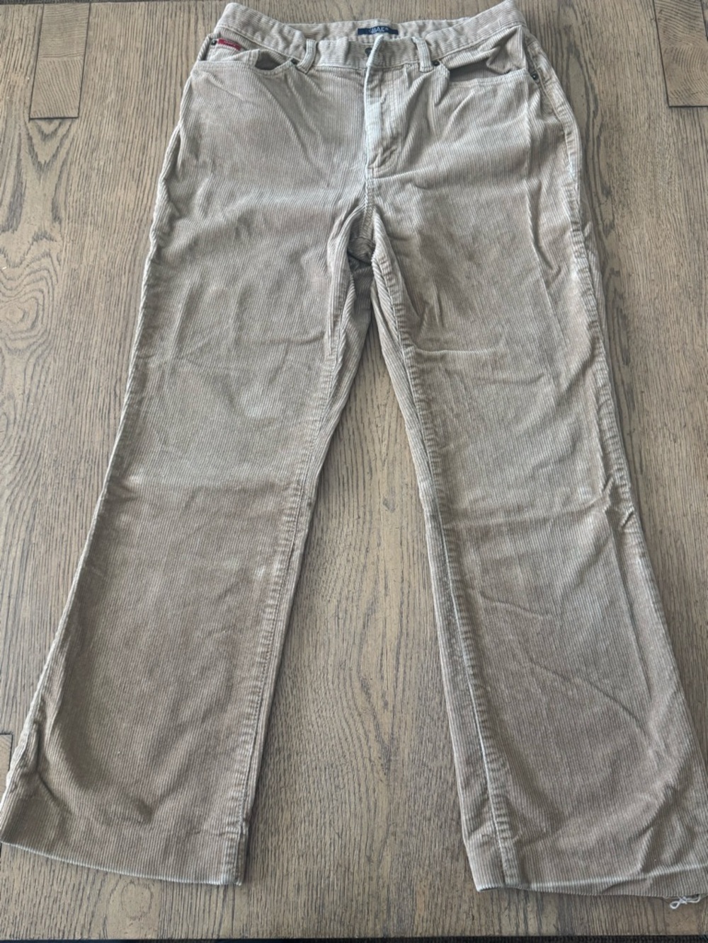 Chaps Ralph Lauren Corduroy Pants Mens 36x30 Tan Straight Fit Stretch Casual